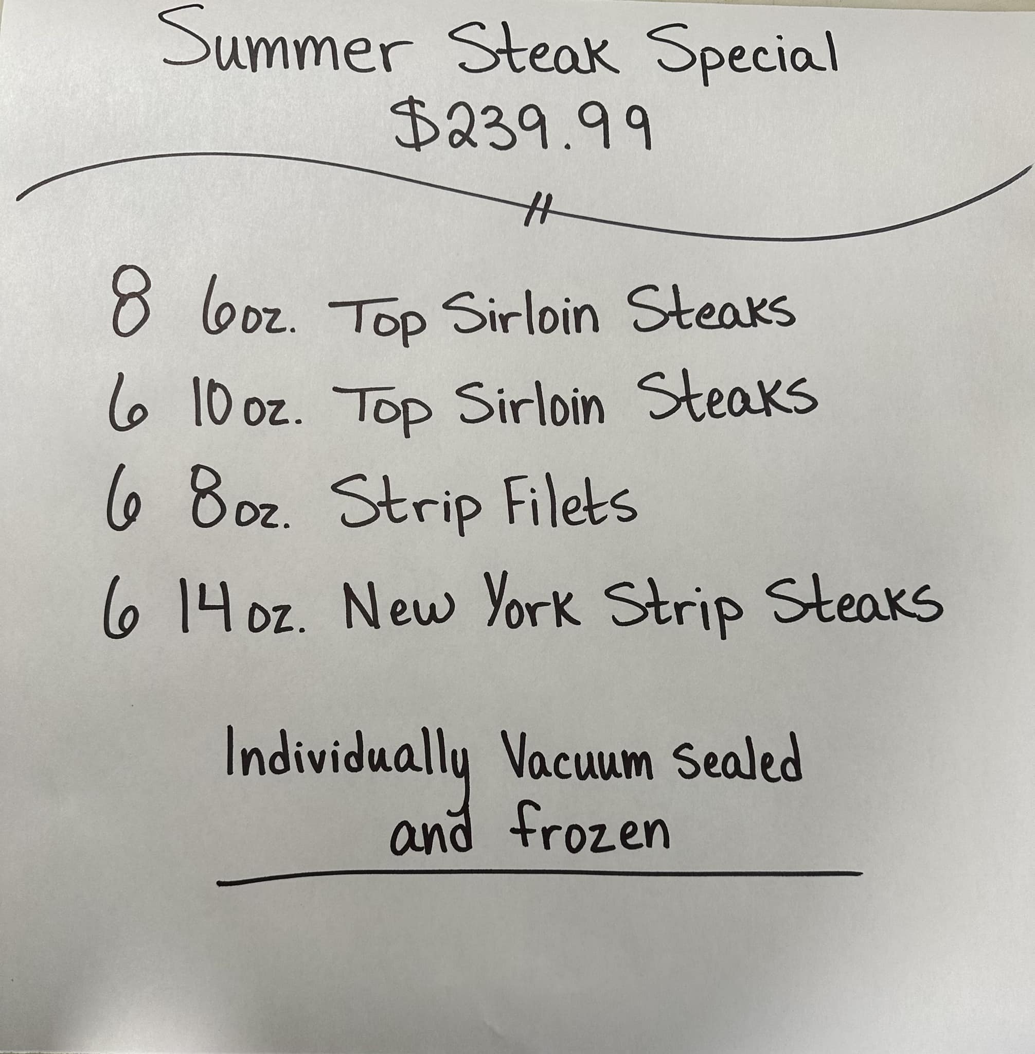 Summer Steak Special